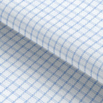 Load image into Gallery viewer, White Tattersall Checkered Wrinkle Free Fabric