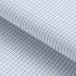 Load image into Gallery viewer, White Pin Checkered Wrinkle Free Fabric