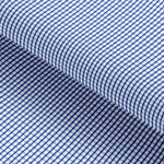 Load image into Gallery viewer, Grid Checked Blue Classic Cotton Fabric