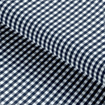 Load image into Gallery viewer, Gingham Checkered Navy Blue Classic Cotton Fabric