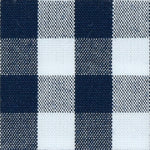 Load image into Gallery viewer, Gingham Checkered Navy Blue Classic Cotton Fabric