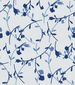 Load image into Gallery viewer, White & Blue Printed Cotton Seasonal Leisure Fabric