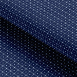 Load image into Gallery viewer, Classic Blue Grid Check Self Design Knitted Fabric