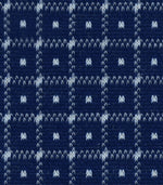 Load image into Gallery viewer, Classic Blue Grid Check Self Design Knitted Fabric