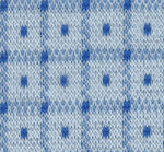 Load image into Gallery viewer, Light Blue Grid Check Self Design Knitted Fabric