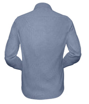 Blue Cotton Textured Seasonal Leisure Fabric - 452844a9