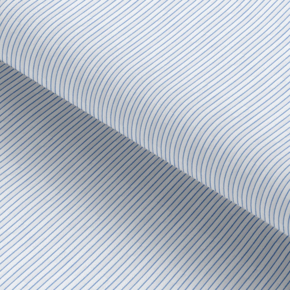 Light Blue Stripped Cotton Fabric Business Travel