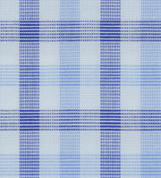 Blue Checkered Cotton Elastic Free Moving Fabric