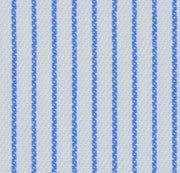 Powder Blue Pin Stripped Cotton Elastic Free Moving Fabric