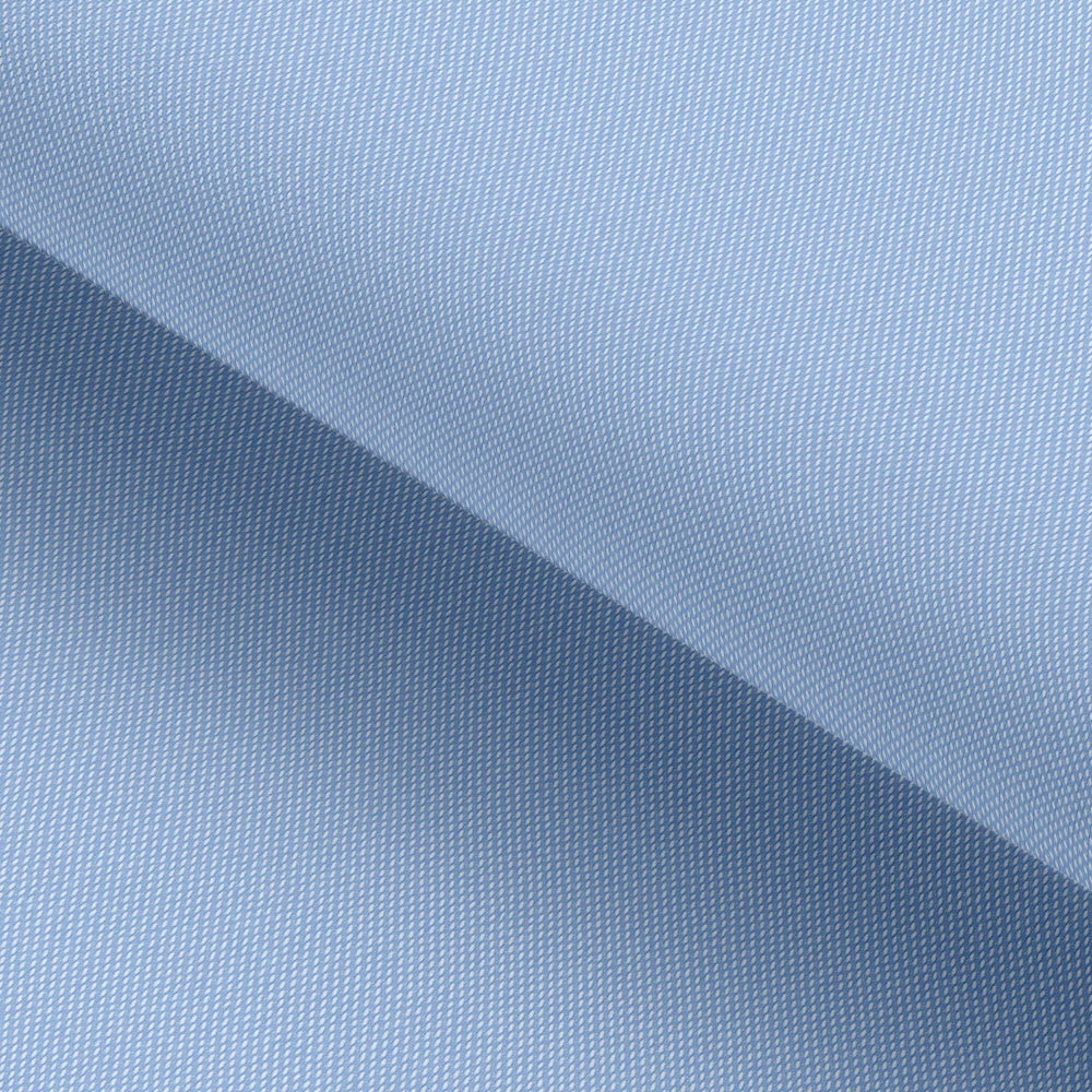 Blue Solid Textured Cotton Elastic Free Moving Fabric