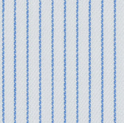 Light Blue Pin stripped Cotton Elastic Free Moving Fabric