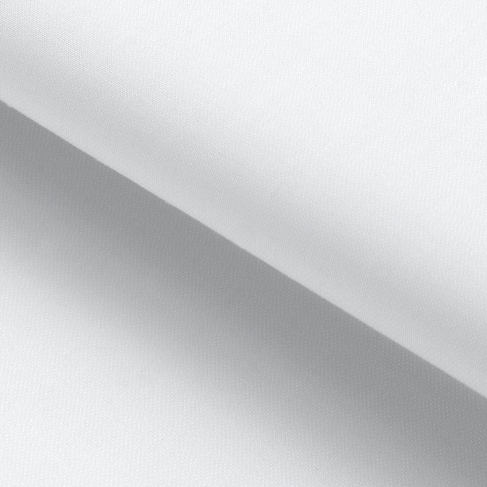 White Solid Textured Cotton Elastic Free Moving Fabric