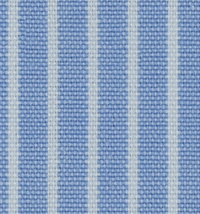 Blue Stripped Cotton Elastic Free Moving Fabric