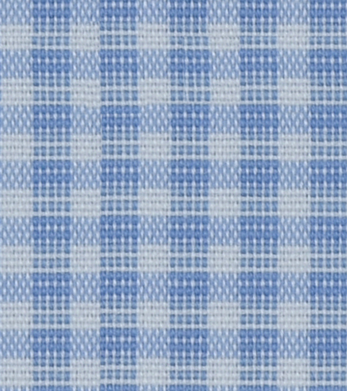 Light Blue Tiny Checkered Cotton Elastic Free Moving Fabric