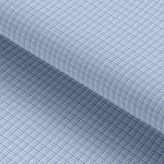 Load image into Gallery viewer, Blue Tiny Checkered Cotton Elastic Free Moving Fabric
