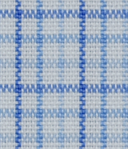 Blue Tiny Checkered Cotton Elastic Free Moving Fabric