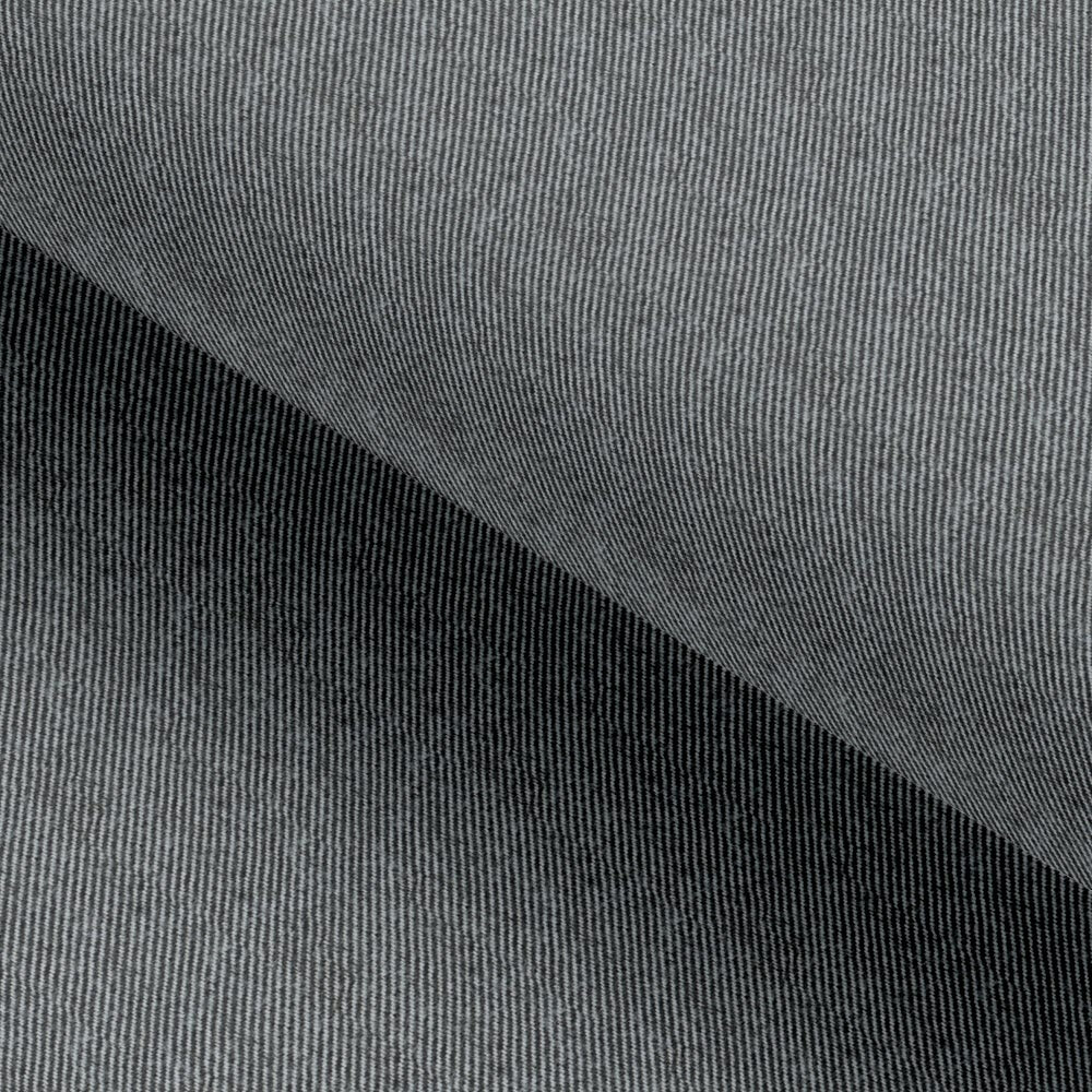 Charcoal Grey Solid Textured Cotton Seasonal Leisure Fabric