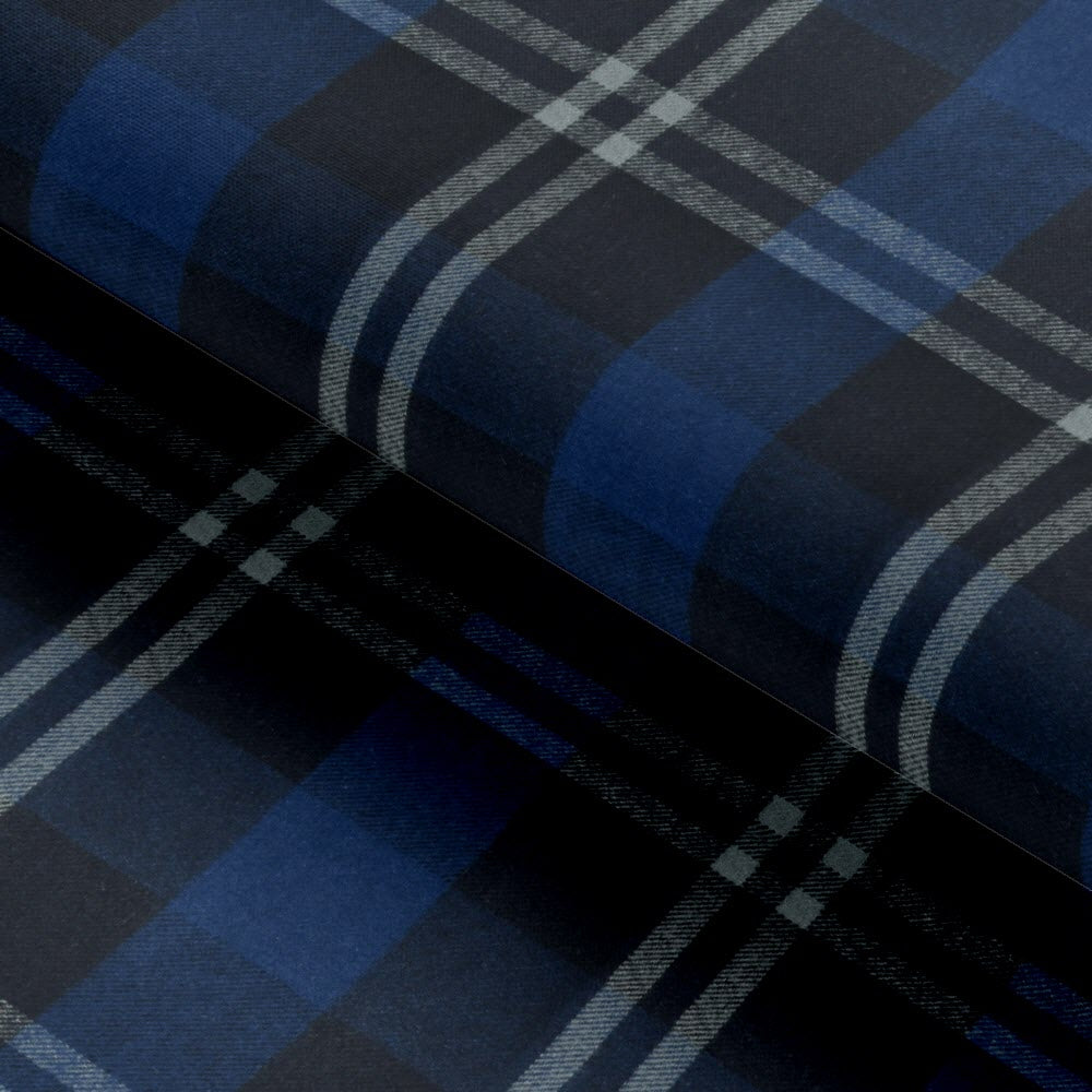 Dark Blue Checkered Cotton Seasonal Leisure Fabric