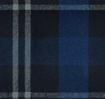 Load image into Gallery viewer, Dark Blue Checkered Cotton Seasonal Leisure Fabric
