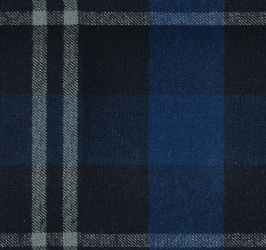 Dark Blue Checkered Cotton Seasonal Leisure Fabric