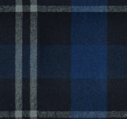 Dark Blue Checkered Cotton Seasonal Leisure Fabric
