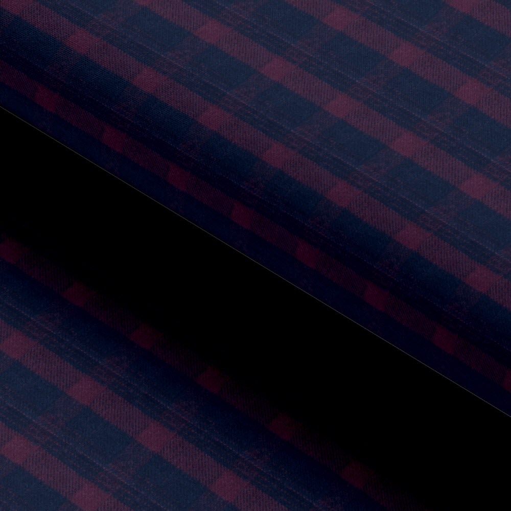 Maroon Checkered Cotton Seasonal Leisure Fabric