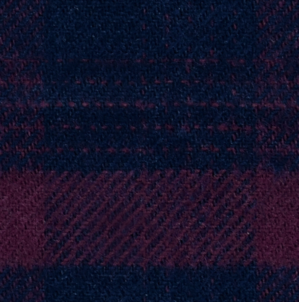 Maroon Checkered Cotton Seasonal Leisure Fabric