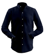 Load image into Gallery viewer, Navy Blue Plain Cotton Free Moving Fabric - a690577a
