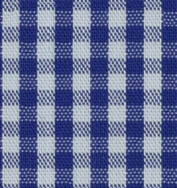 Space Blue Checkered Cotton Nylon Free Moving Fabric