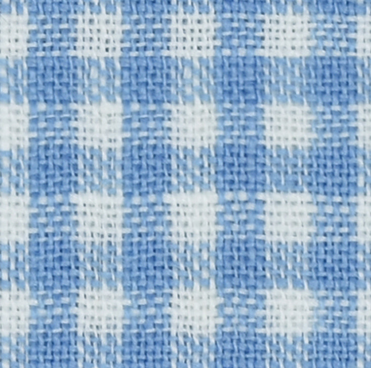 Blue Linen Checkered Seasonal Leisure Fabric