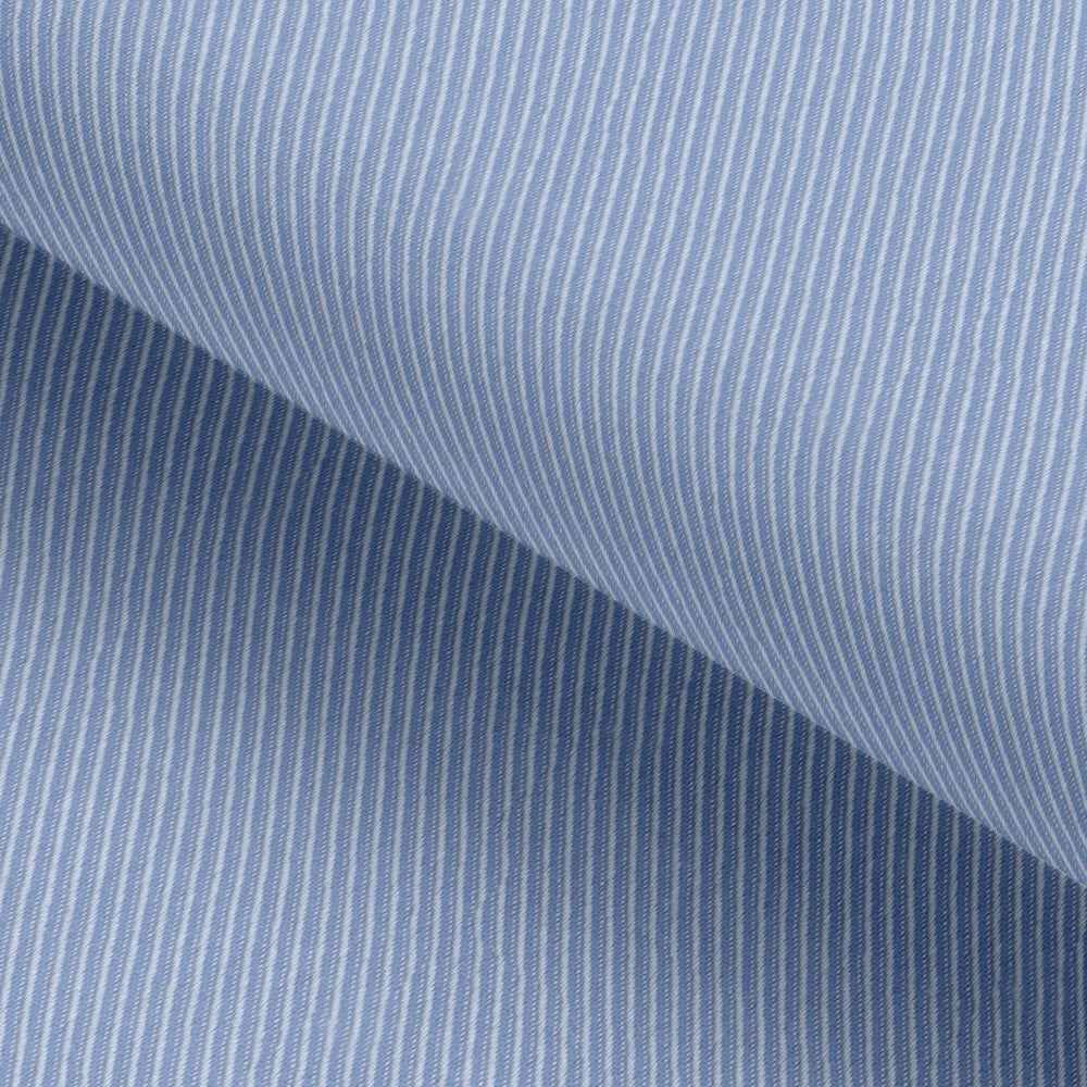 Plain Beau Blue Double Twist Wrinkle Free Fabric