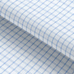 Load image into Gallery viewer, White Tattersall Checkered Wrinkle Free Fabric
