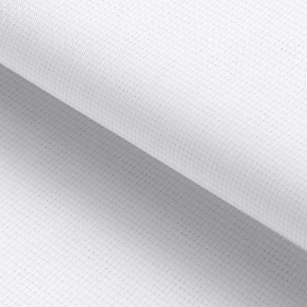 Solid Shell White Textured Cotton Wrinkle Free Fabric