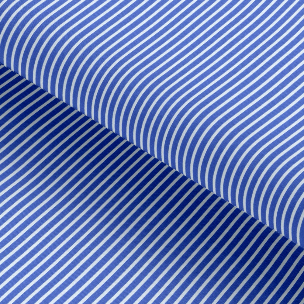 Dark Blue Pencil Stripe Cotton Deluxe Fabric