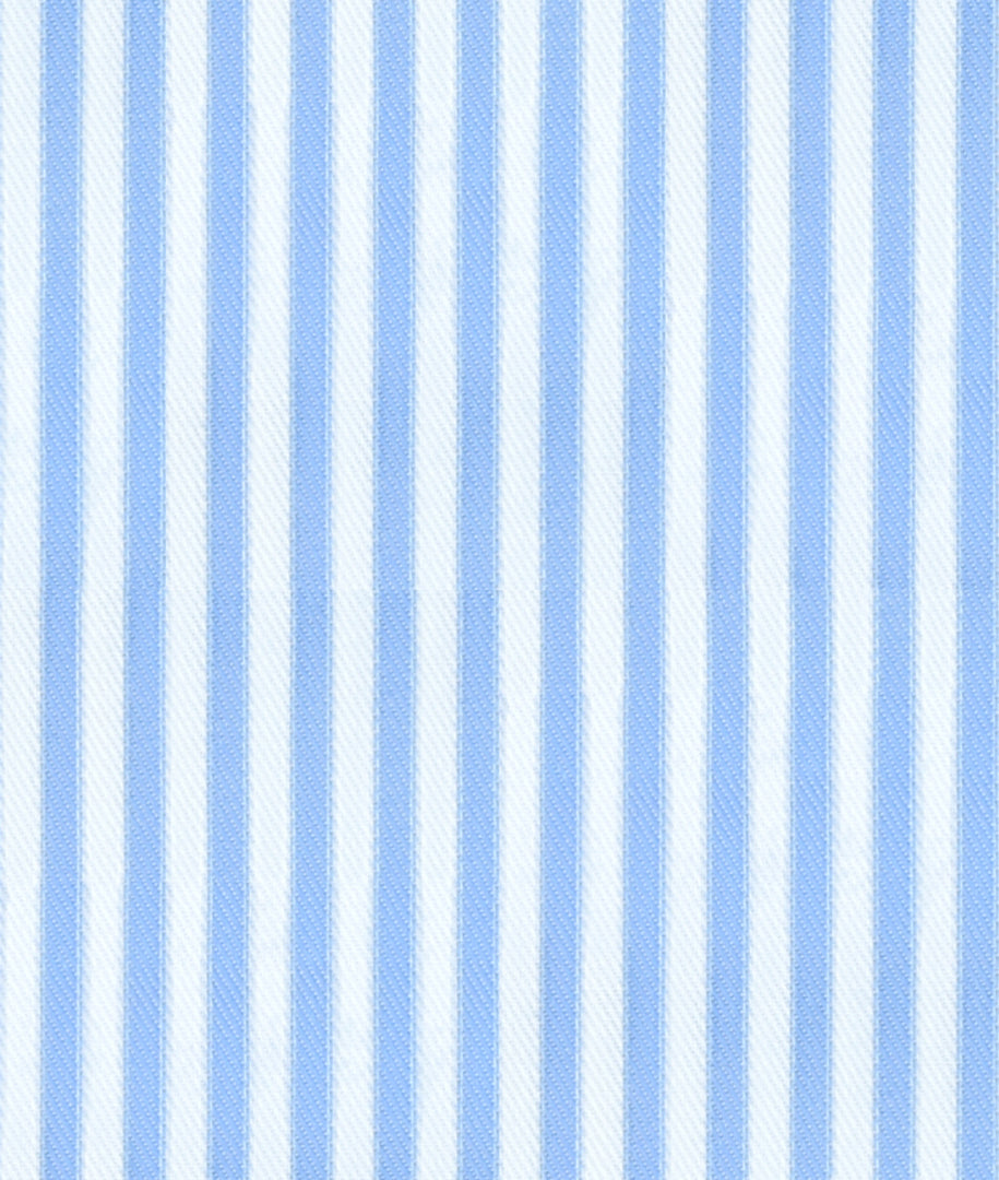 Powder Blue Pencil Stripe Cotton Deluxe Fabric