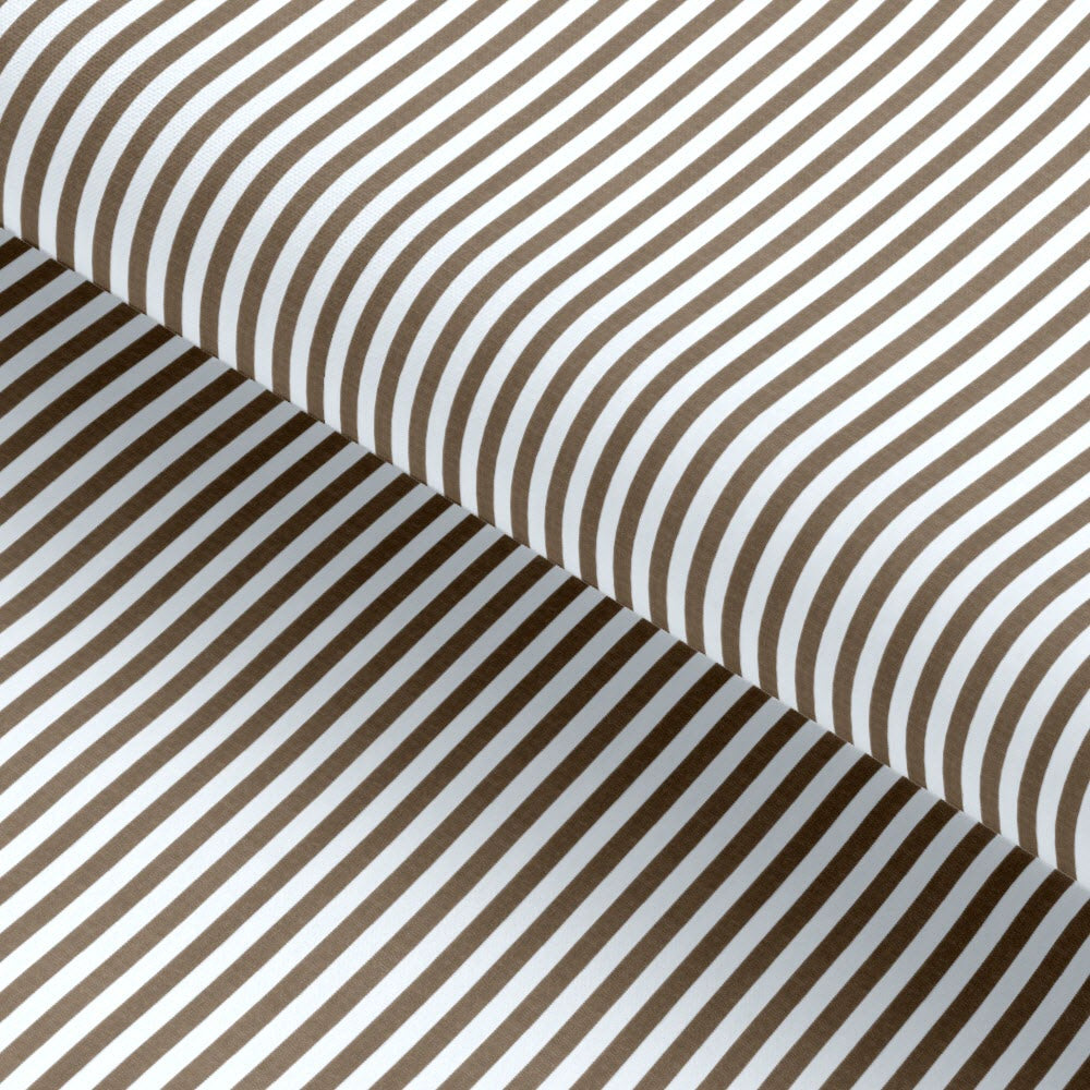 Brown Candy Stripe Cotton Deluxe Fabric