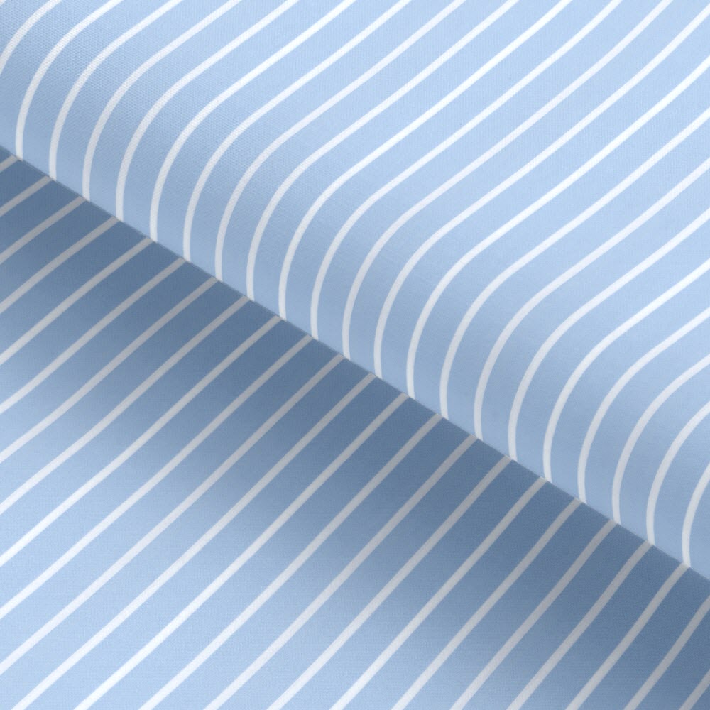 Powder Blue Stripe Cotton Deluxe Fabric