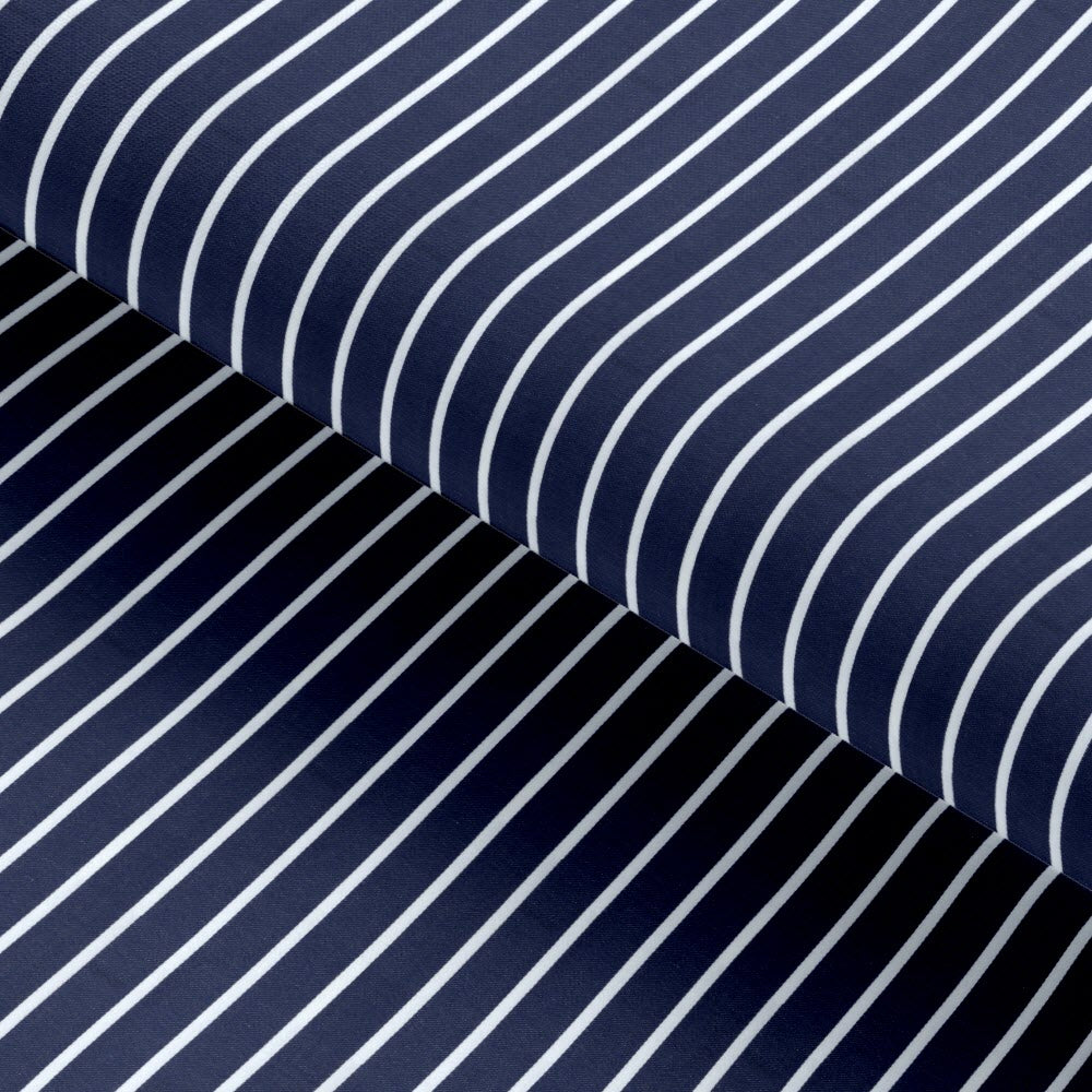 Navy Stripe Cotton Deluxe Fabric