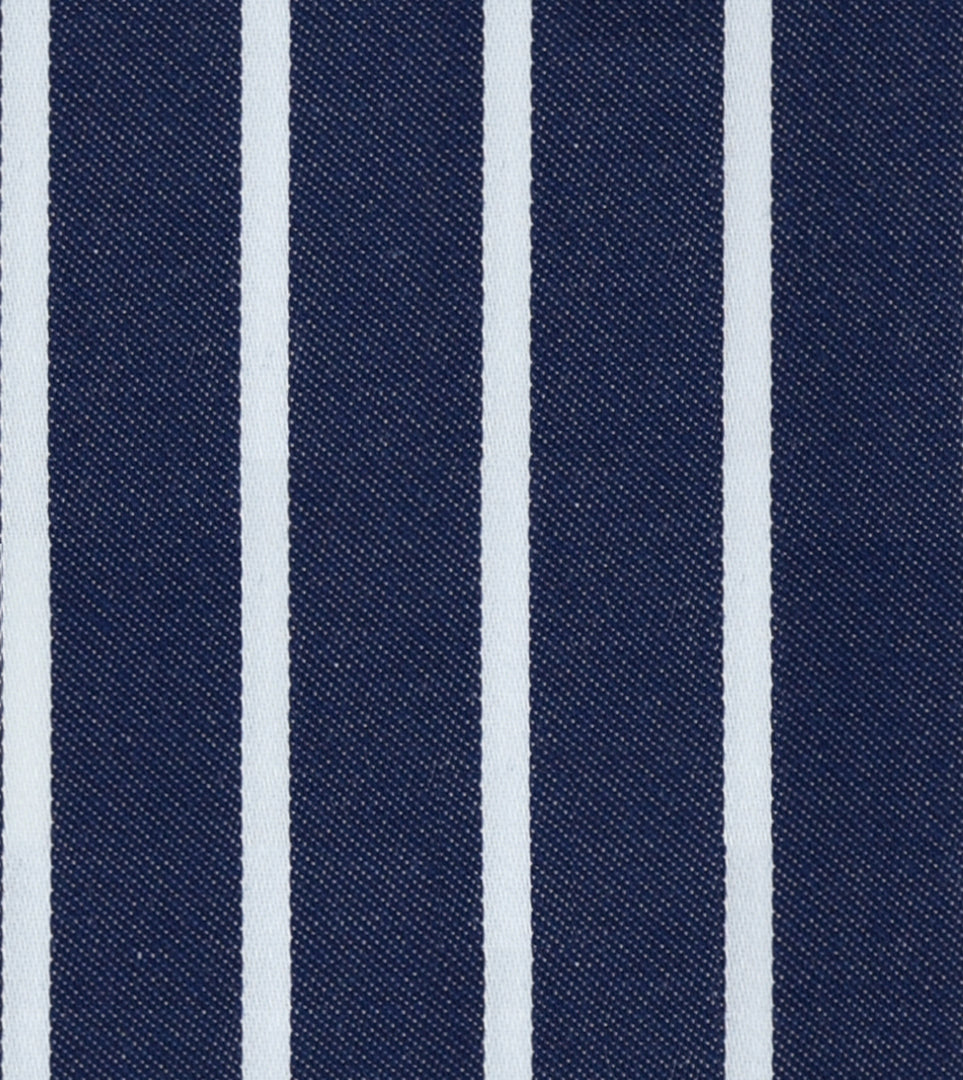 Navy Stripe Cotton Deluxe Fabric