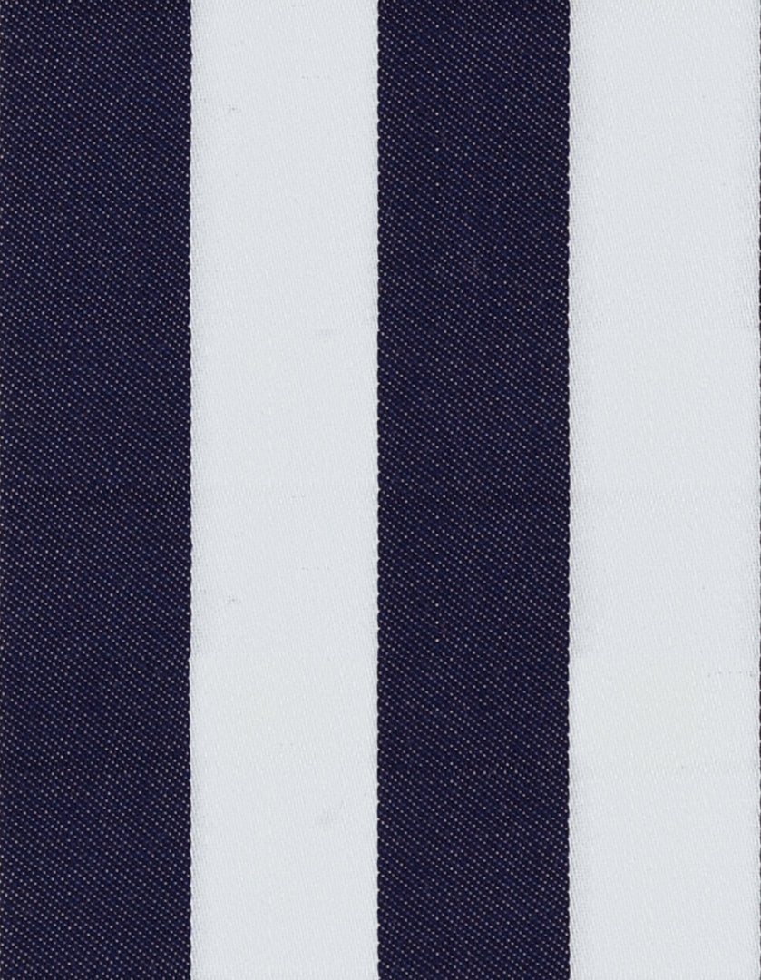 Navy Regency Stripe Cotton Deluxe Fabric