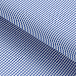 Load image into Gallery viewer, Grid Checked Blue Classic Cotton Fabric
