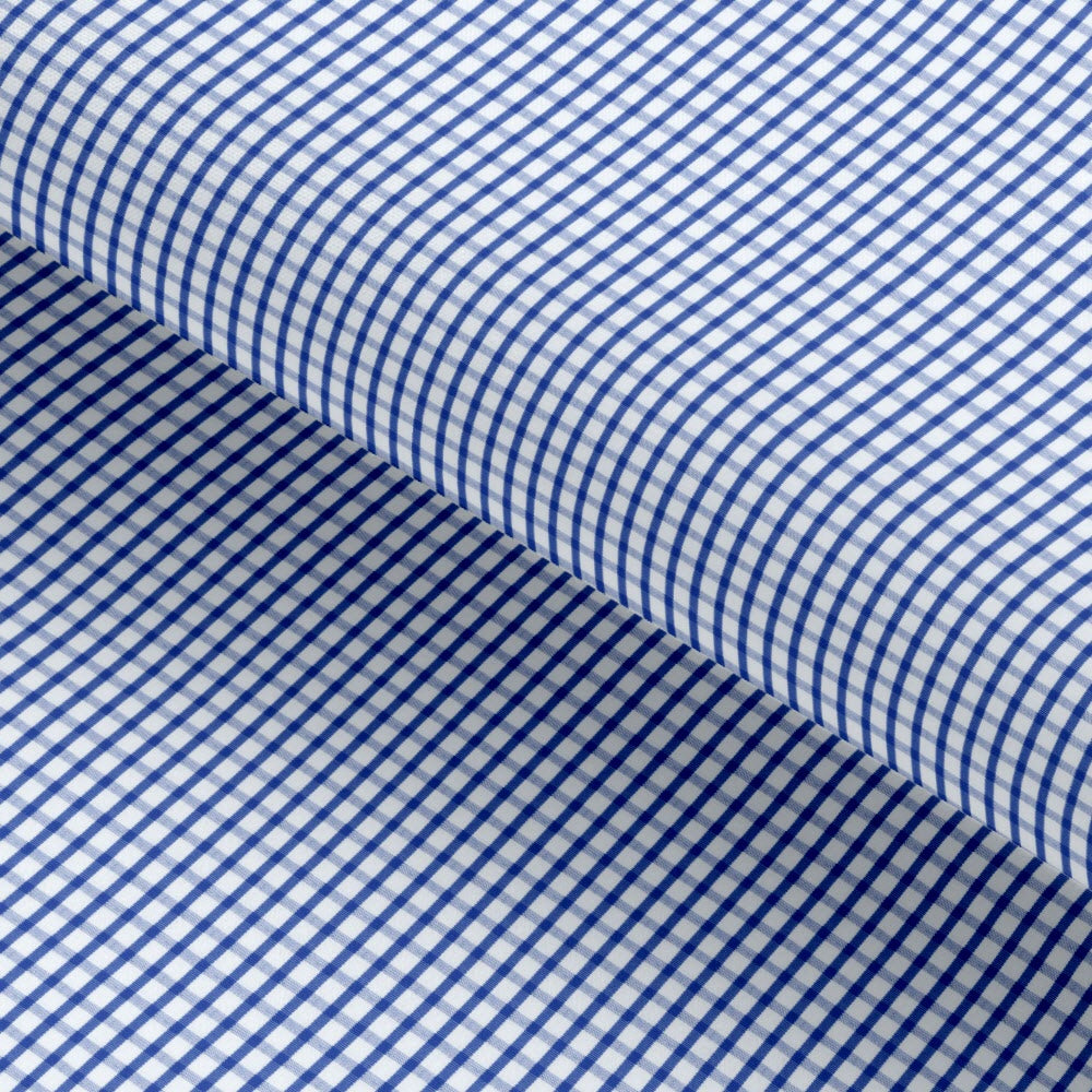 Grid Checked Blue Classic Cotton Fabric