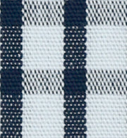 Grid Checked Navy Blue Classic Cotton Fabric