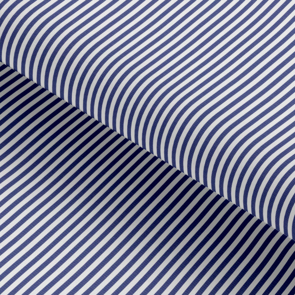 Awning Stripped Cobalt Blue Classic Cotton Fabric