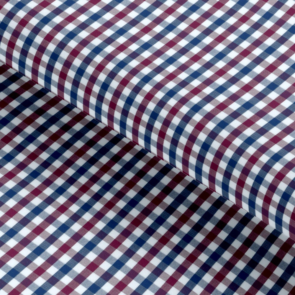 Gingham Checkered Red Classic Cotton Fabric