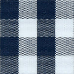 Load image into Gallery viewer, Gingham Checkered Navy Blue Classic Cotton Fabric
