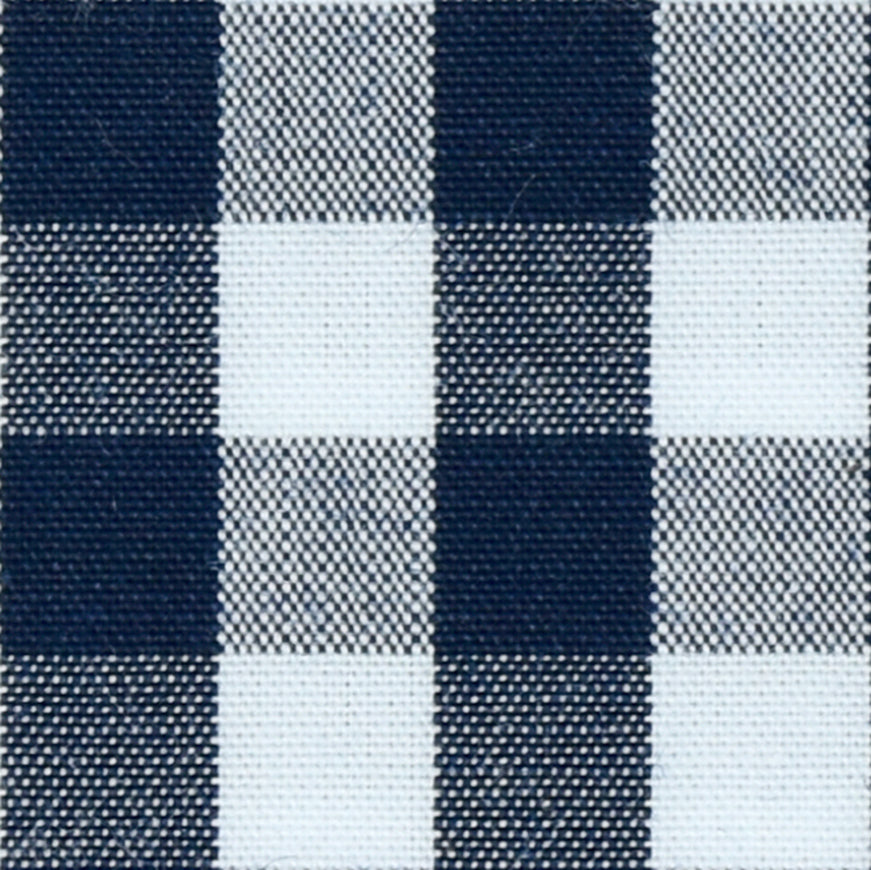 Gingham Checkered Navy Blue Classic Cotton Fabric