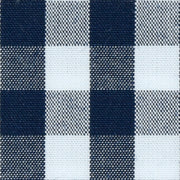 Gingham Checkered Navy Blue Classic Cotton Fabric