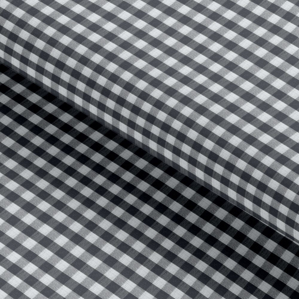 Grey Checkered Cotton Seasonal Leisure Fabric