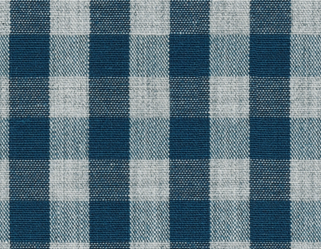 Teal Blue Checkered Cotton Seasonal Leisure Fabric